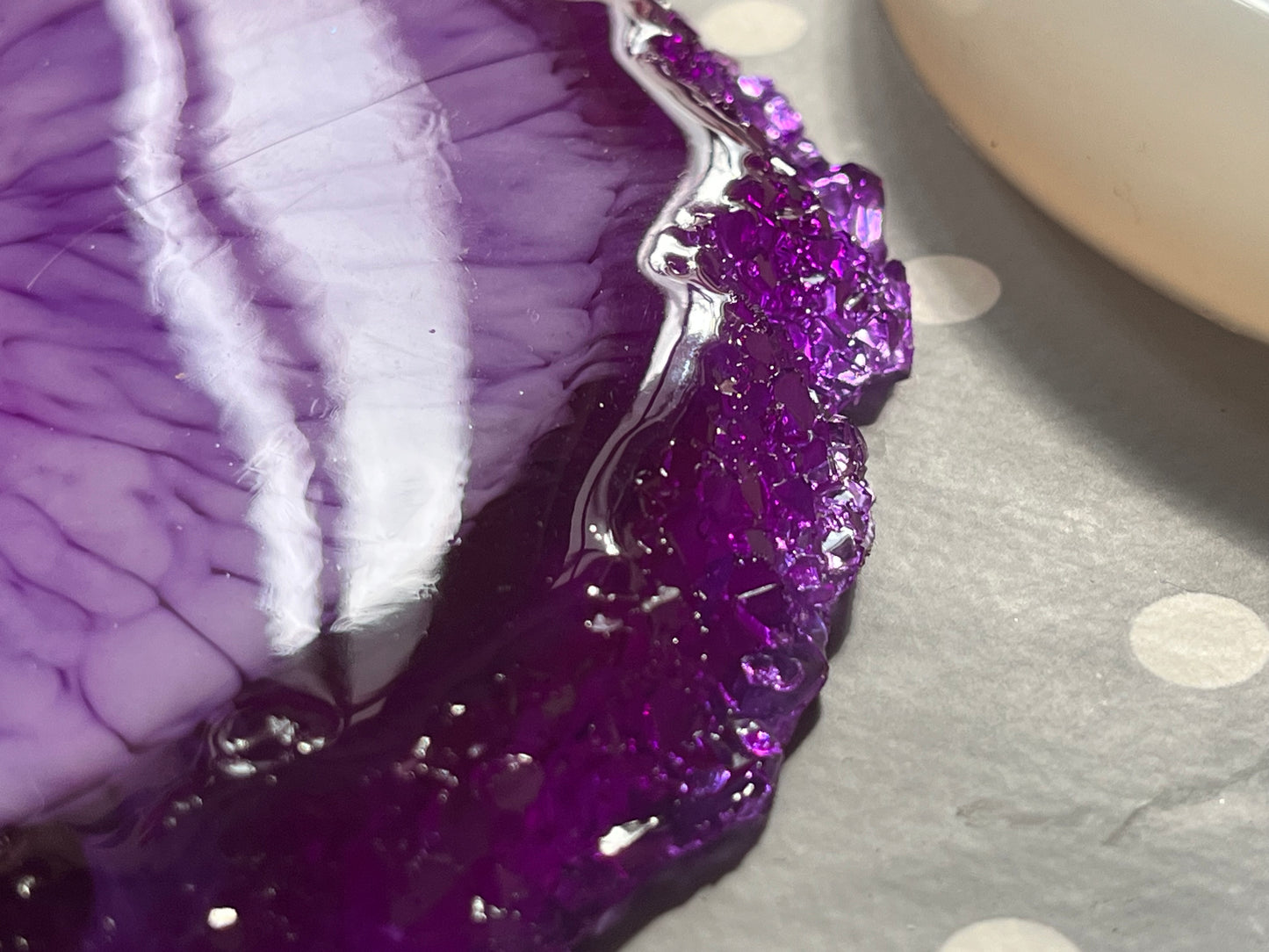 Crystal Edged Coaster Mould with pre domed top face