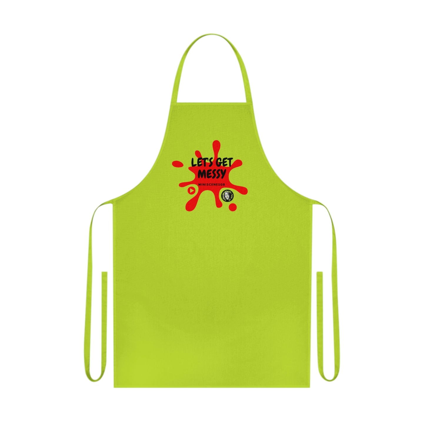 Cotton Apron "Let's Get Messy"