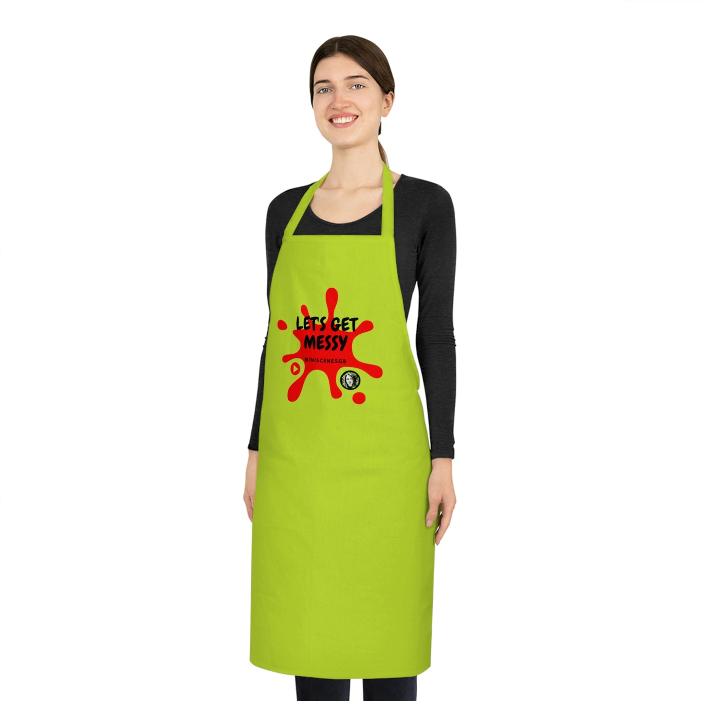 Cotton Apron "Let's Get Messy"