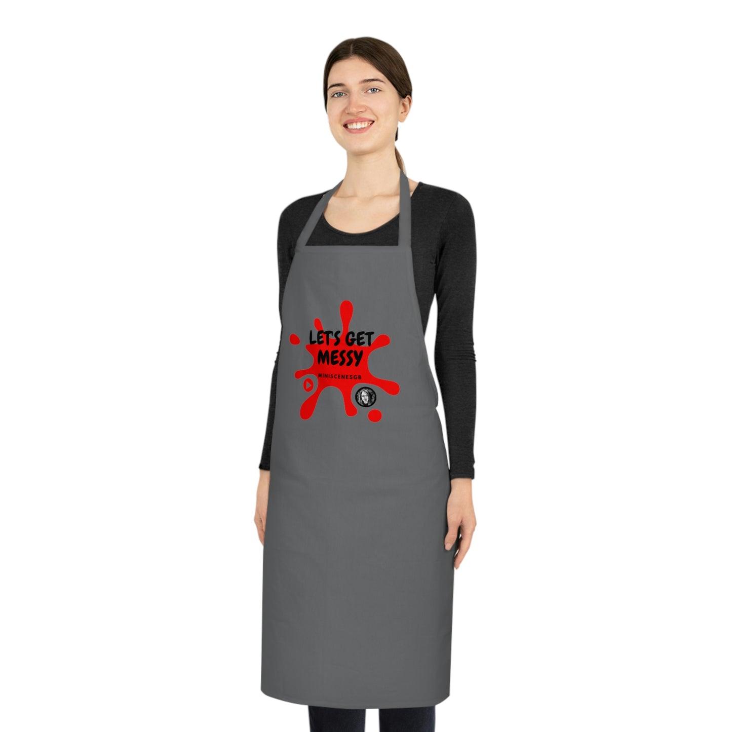 Cotton Apron "Let's Get Messy"