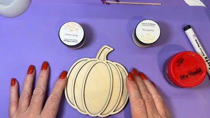 Wooden Blanks - Layered Pumpkins set of 4