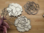 Wooden Blanks - Layered Roses set of 4