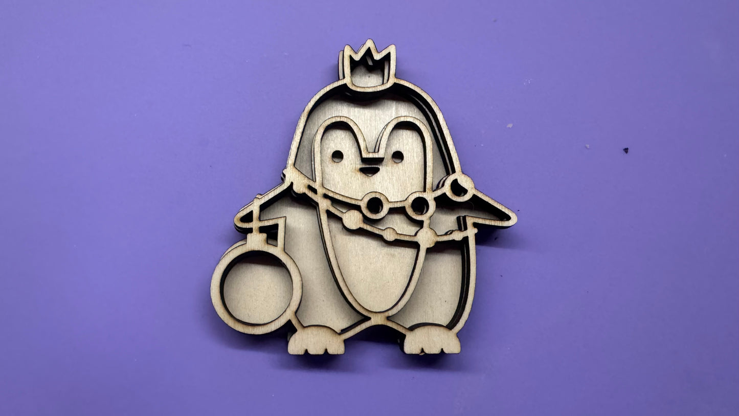 Wood Blanks - Layered Penguins set of 4