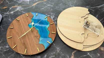 DIY River Wood Clock Kit & Other Clock Elements