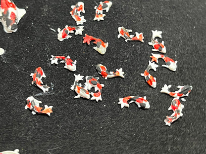 Tiny Fish x 10 for Crafts, Fairy Gardens, Dolls Houses & Model Landscapes