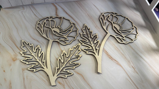 Poppies - Laser cut blanks