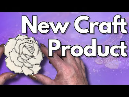 Wooden Blanks - Layered Roses set of 4