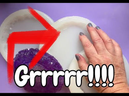 Crystal Edged Coaster Mould with  pre domed top face