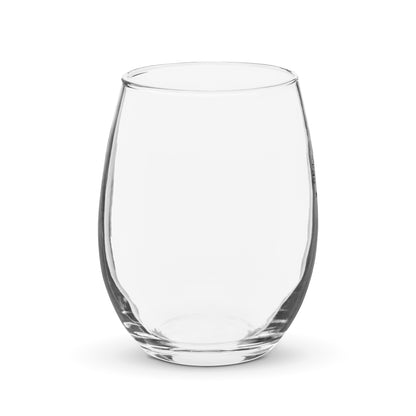 Stemless wine glass - Crazy Guinea Pig Lady