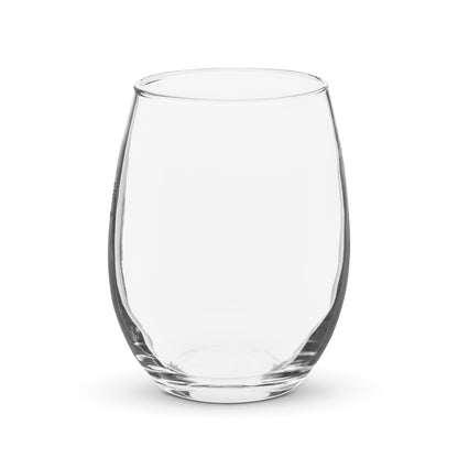 Stemless wine glass - Crazy Guinea Pig Lady