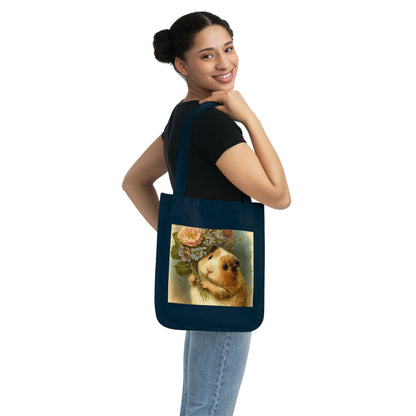 Organic Canvas Tote Bag - Guinea Pig design